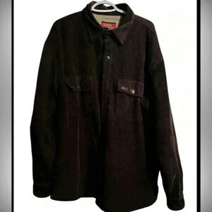 Men’s  Super Tuff Fleece-lined Corduroy Lapel Shirt Jacket XL